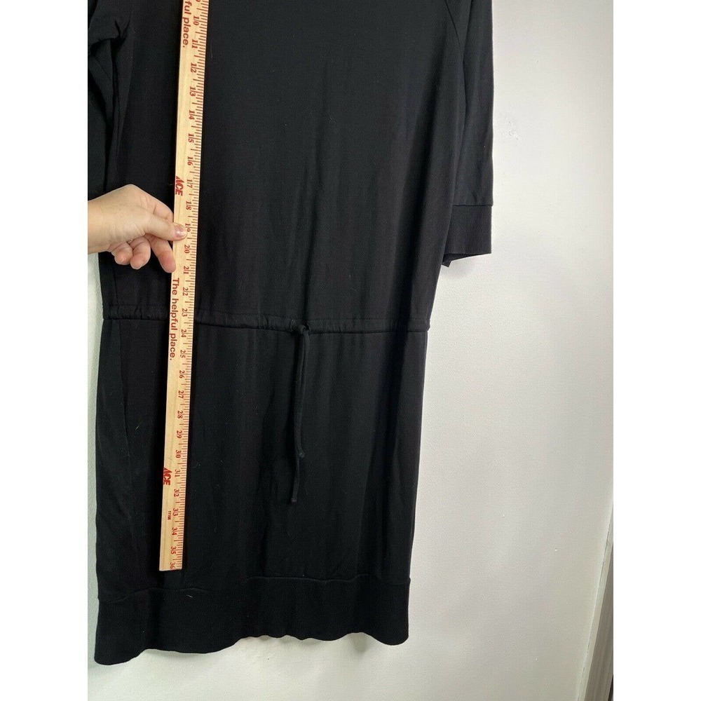 Pl Movement by Pink Lotus Mini Dress Drawstring Waist Black Size Large - Picture 9 of 9